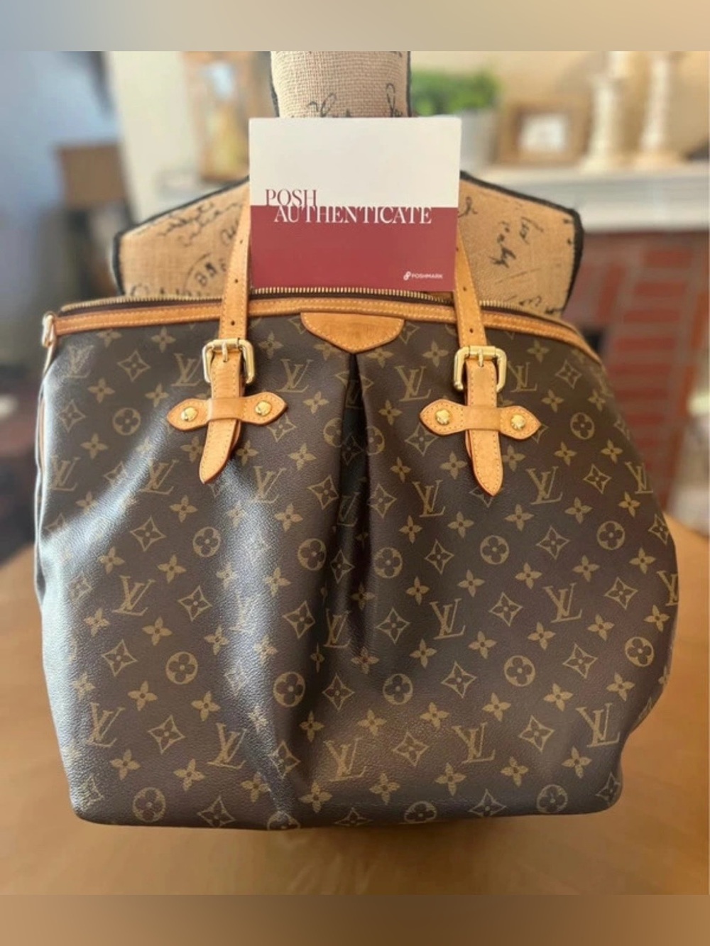 Louis Vuitton Monogram Palermo GM Canvas Tote in Brown with Vachetta Trim
